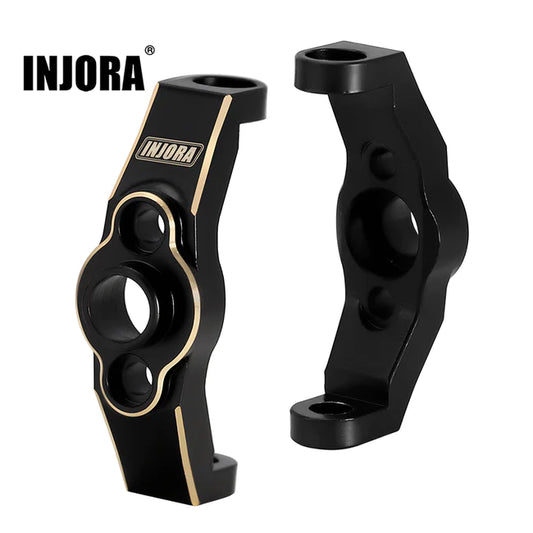 INJORA 4g/pcs Black Brass Caster Blocks C Hub Carriers for 1/18 TRX4M (2) (4M-05BK)