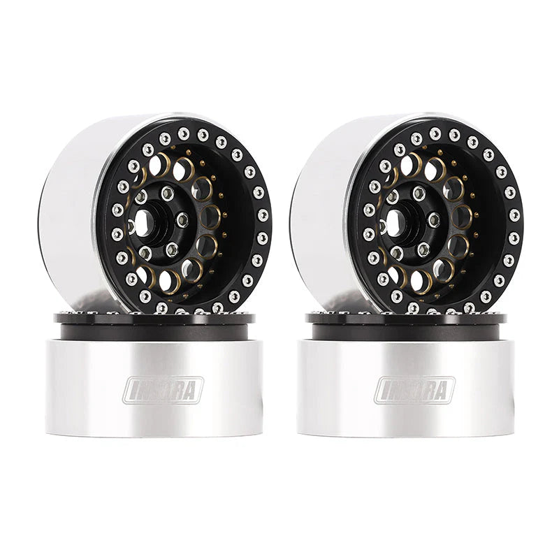INJORA: 1.9" Super Heavy Brass & Aluminum Beadlock Wheels For 1/10 RC Crawlers (4) (W1957) INJORA