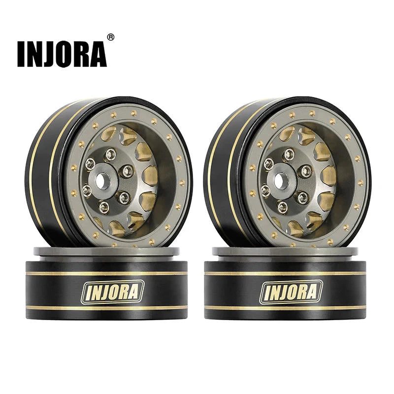 INJORA 1.0 Plus Brass Beadlock Wheel for 1/24 1/18 RC Crawler SCX24 TRX4M FCX24 (W1107) INJORA