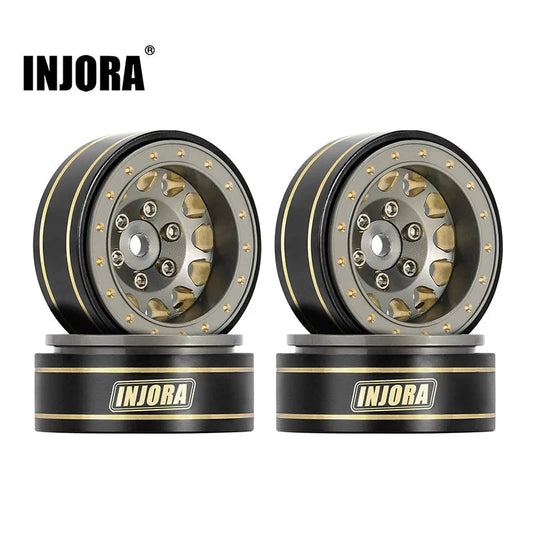 INJORA 1.0 Plus Brass Beadlock Wheel for 1/24 1/18 RC Crawler SCX24 TRX4M FCX24 (W1107) INJORA