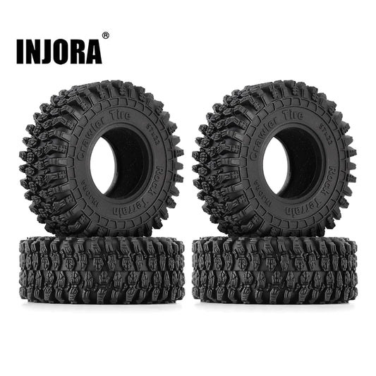 INJORA: 1.0" 57*22mm S5 Rock Crawling Tires For 1/18 1/24 RC Crawlers (4) (T1016)