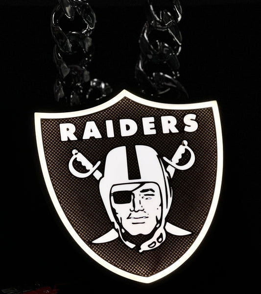 Las Vegas Raiders Ultra -Bright Led Emblem Necklace