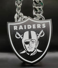 Las Vegas Raiders Ultra -Bright Led Emblem Necklace