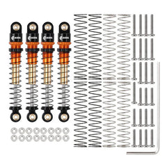 INJORA 43mm Aluminum Threaded Double Barrel Shocks Dampers for Axial SCX24 INJORA