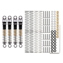 INJORA 43mm Aluminum Threaded Double Barrel Shocks Dampers for Axial SCX24 INJORA