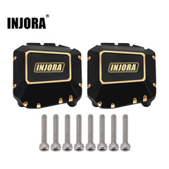 INJORA 2pcs (38g) Black Brass Diff Covers for 1/10 SCX10 PRO & SCX10 III AR45 INJORA