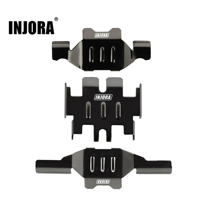INJORA Stainless Steel Chassis Armor Skid Plate Axle Protector for 1/18 TRX4M (4M-46) INJORA