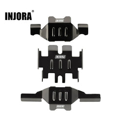 INJORA Stainless Steel Chassis Armor Skid Plate Axle Protector for 1/18 TRX4M (4M-46)