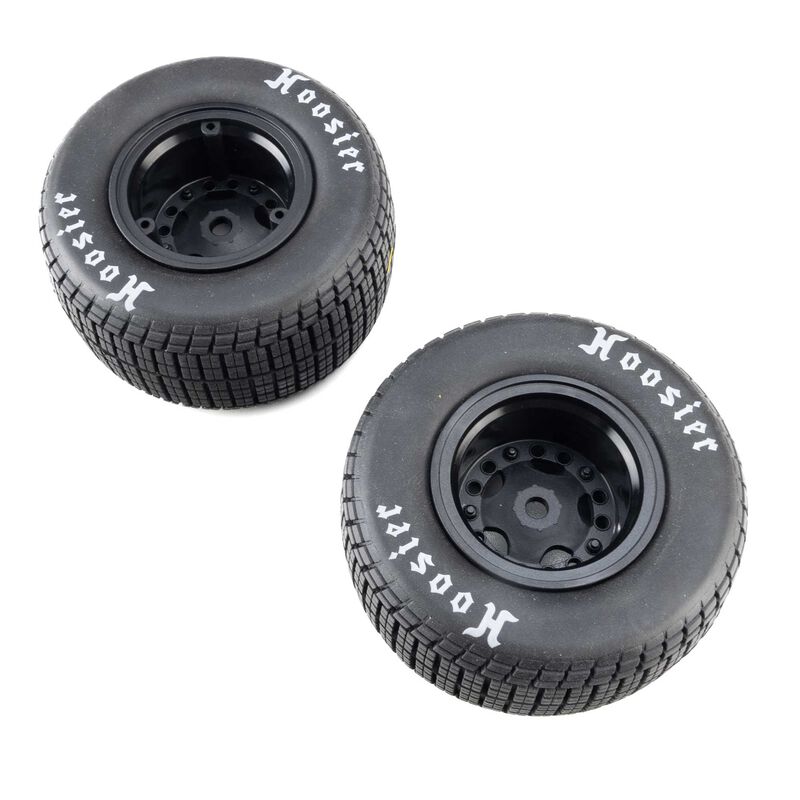 Losi Hoosier Tires, Medium, Mounted, Black, Left/Right (2): 22S DLM Horizon Hobby