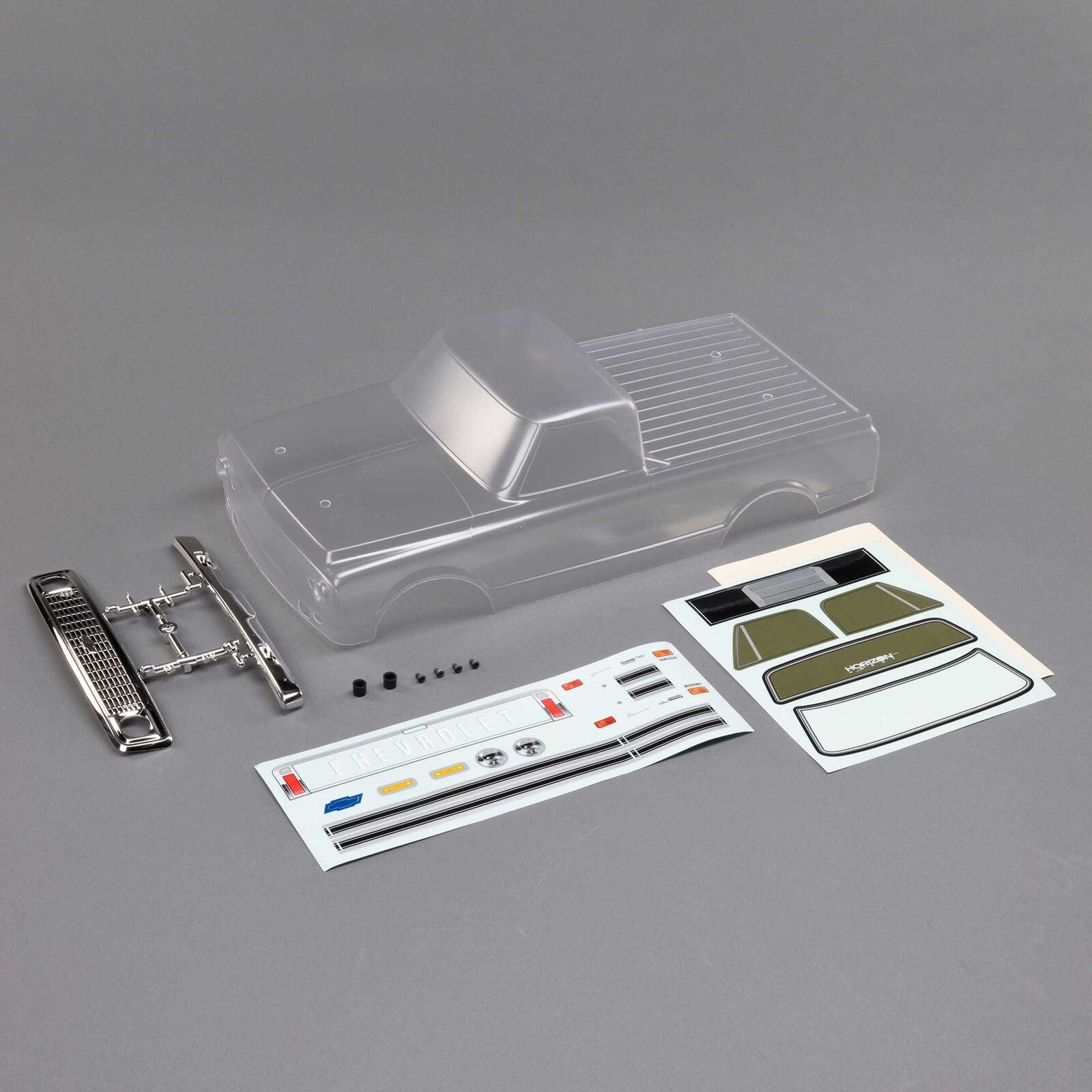 Losi: 1972 Chevy C10 Pickup Body Set, Clear: V100 TRAXXAS