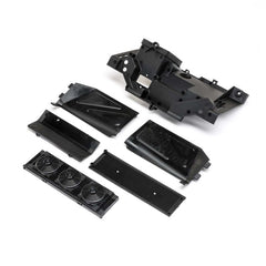 LOSI 1/1 In Stock Rear Bulkhead, Fan Panel & Mud Guard: 1/10 Baja Rey 2.0 (LOS231109)