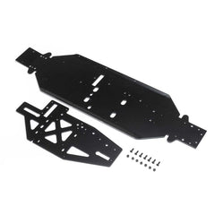 LOSI Chassis with Brace Plate, 4mm, Black: DBXL 2.0 (LOS251113)