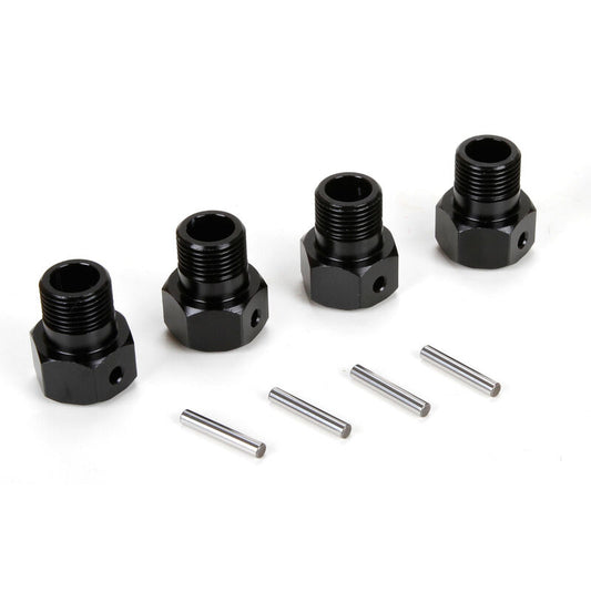 LOSI Wheel Hex Black and Pin (4): MTXL/DBXL-E/DBXL 2.0 (LOS252050)