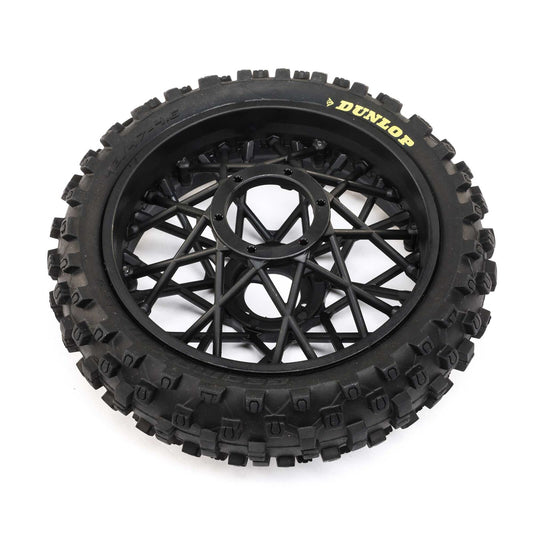 LOSI Dunlop MX53 Rear Tire Mounted, Black: Promoto-MX (LOS46005)