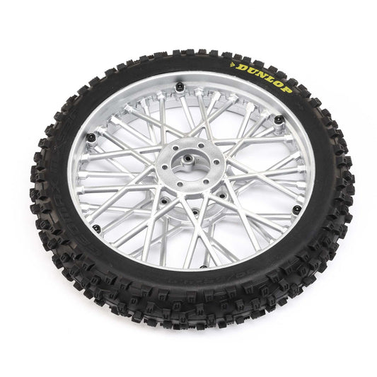 LOSI Dunlop MX53 Front Tire Mounted, Chrome: Promoto-MX (LOS46006)