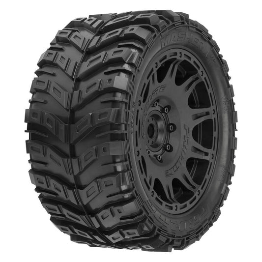 Pro-Line 1/6 Masher X HP BELTED F/R 5.7” Tires MTD 24mm Blk Raid 8x48 Hex (2) (PRO1017611)