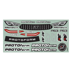 PROTOform 1/10 P63 Light Weight (0.65mm) Clear Body for 190mm TC (PRM158025) Horizon Hobby