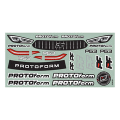 PROTOform 1/10 P63 Light Weight (0.65mm) Clear Body for 190mm TC (PRM158025)