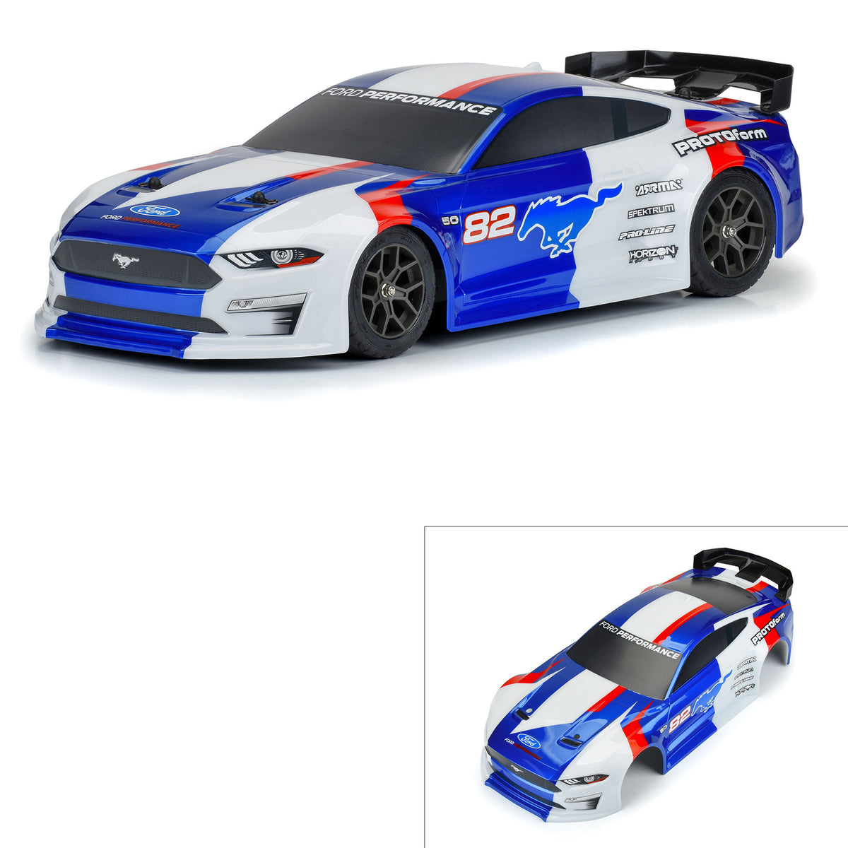 Pro-Line 2021 Ford Mustang Painted Body (Blue) Vendette & Infraction 3S (PRM158213)