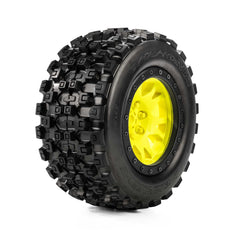 Pro-Line Racing 1/5 Limited Edition Badlands MX43 Pro-Loc Front/Rear Tires Mounted 24mm Yellow/Black Impulse (2): X-MAXX (PRO1013116) Horizon Hobby