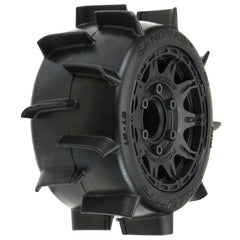 Pro-Line: 1/10 Sand Paw LP F/R 2.8" MT Tires Mounted 12mm/14mm Black Raid (2) (PRO1016010) Horizon Hobby