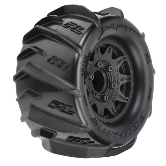 Pro-Line: 1/10 Dumont F/R 2.8" MT Tires Mounted 12mm/14mm Black Raid (2) (PRO1019310)