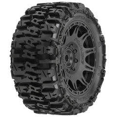 Pro-LIne 1/6 Trencher F/R 5.7” Tires Mounted 24mm Black Raid 8x48 Hex (2) (PRO1024010)