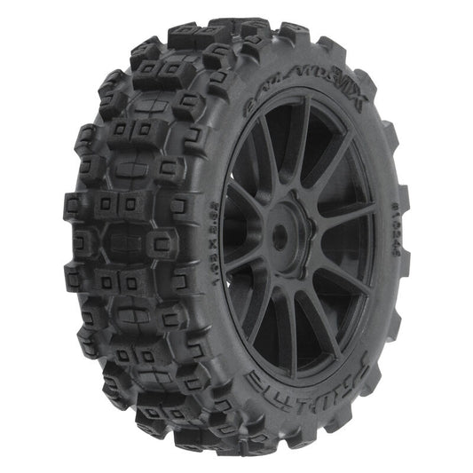 Pro-Line Badlands MX 1.9" Buggy Tires MTD Mach-10 Black Wheels: Typhon GROM (PRO1024610)