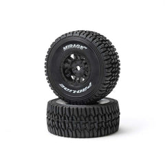 Pro-Line Racing 1/16 Mirage TT Front/Rear Tires Mounted Black Split Six Wheels, 12mm Hex, Black (4): ARRMA MOJAVE GROM TRAXXAS