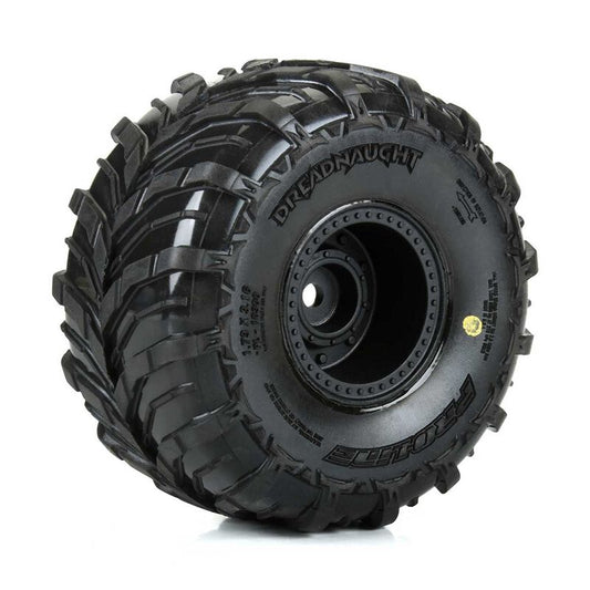 Proline Dreadnaught Mounted Black Wheel F/R (4) for ARRMA GORGON/QUAKE GROM Horizon Hobby