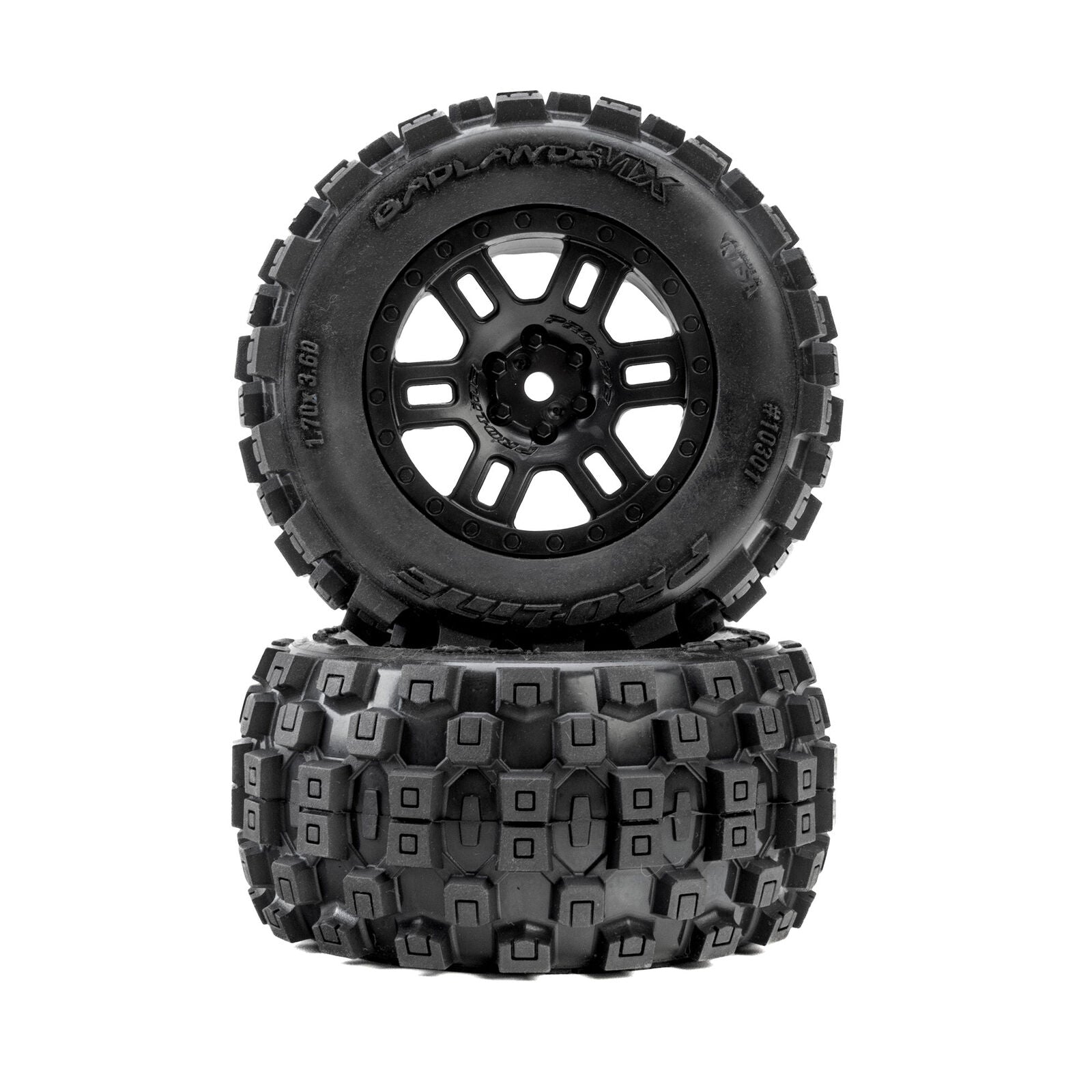 Proline Badlands Front/Rear Tires MTD 12mm Black Split Six (2): ARRMA MINI KRATON Horizon Hobby