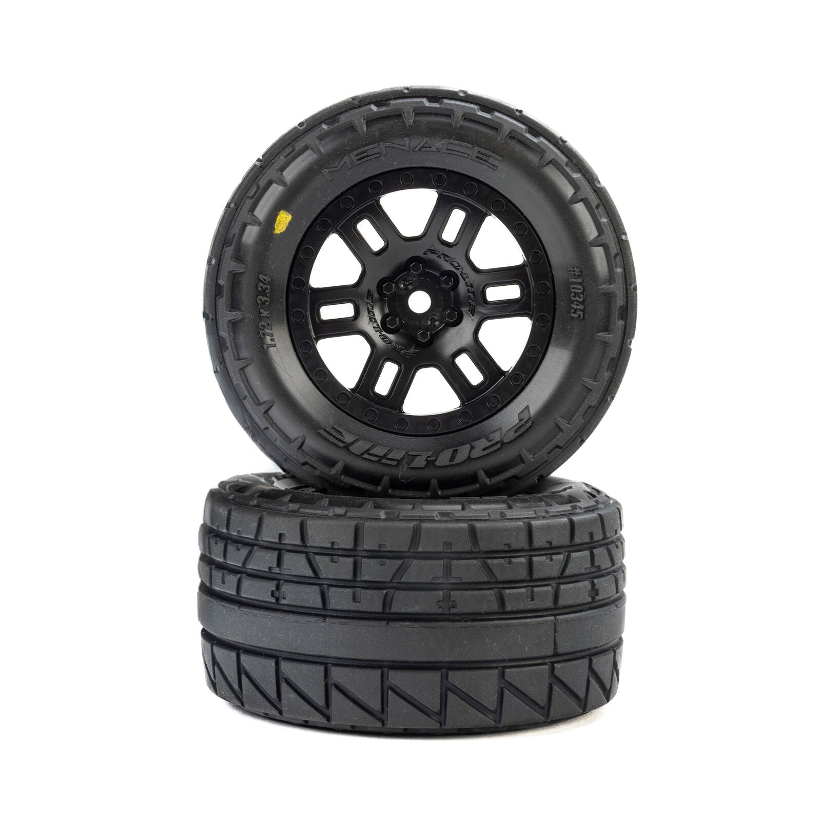 Proline Menace Front/Rear Street Tires Mounted 12mm Black Split Six (2): ARRMA MINI KRATON Horizon Hobby