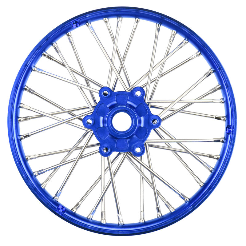 Pro-Line Racing: 1/4 Pro-Spec Aluminum V2 Bead Front Wheel Blue/Blue (1):(PRO283600T1) Horizon Hobby