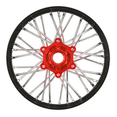 LOSI 1/4 Pro-Spec Aluminum V2 Bead Rear Wheel Black/Red (1): Promoto-MX Horizon Hobby