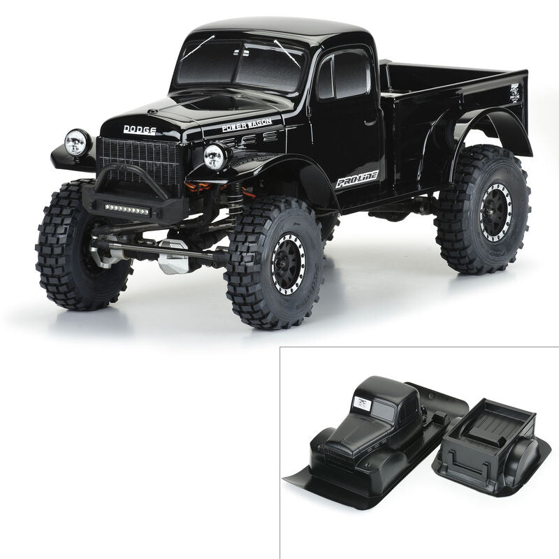 Pro-Line 1/10 1946 Dodge Power Wagon Black Body 12.3" (313mm) WB Crawlers (PRO349918) Horizon Hobby