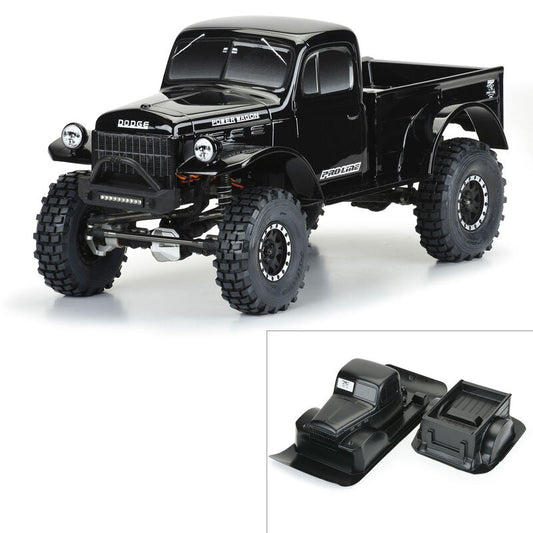Pro-Line 1/10 1946 Dodge Power Wagon Black Body 12.3" (313mm) WB Crawlers (PRO349918) Horizon Hobby