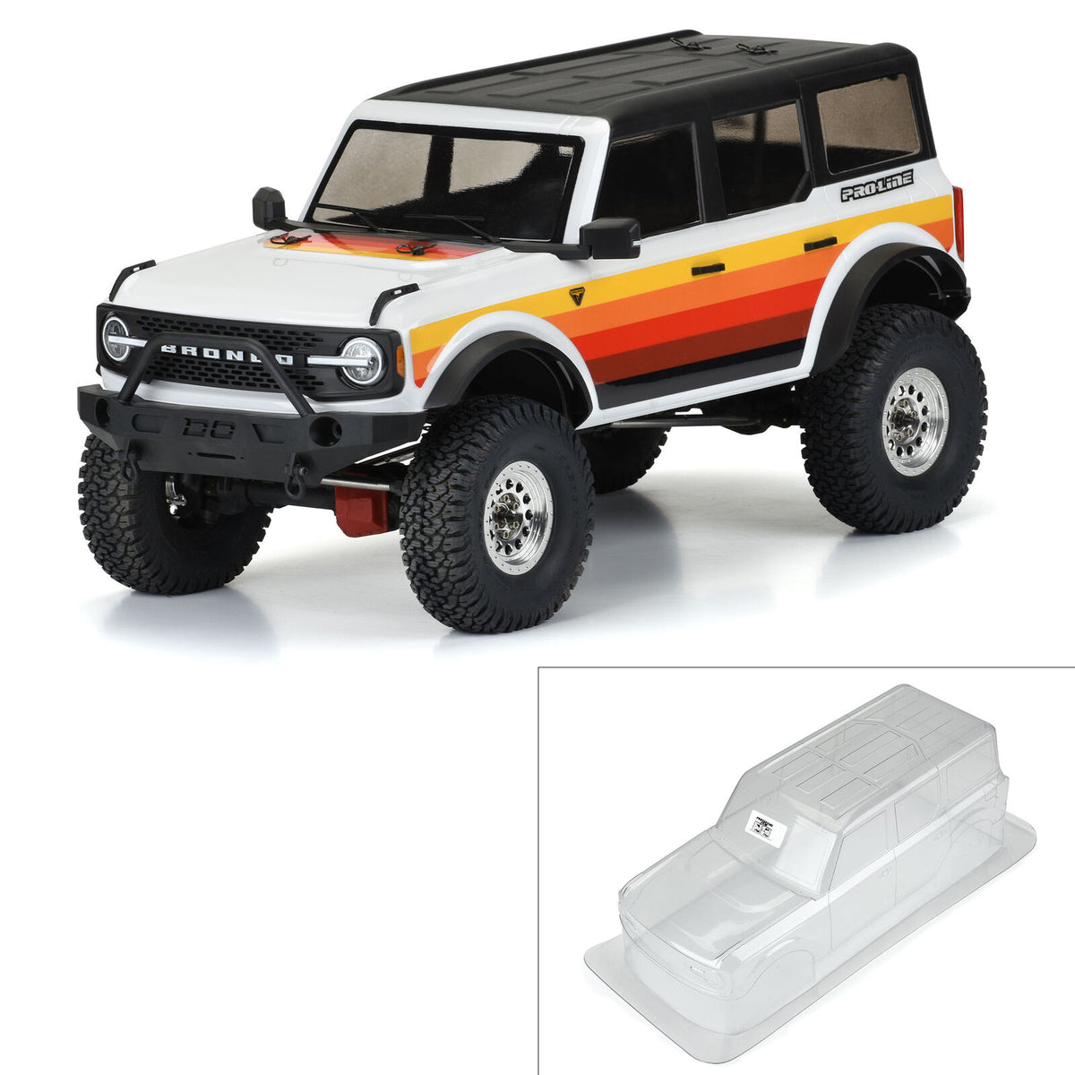 Pro-Line 1/10 2021 Ford Bronco Clear Body Set 12.3" Wheelbase: Crawlers (PRO357000)