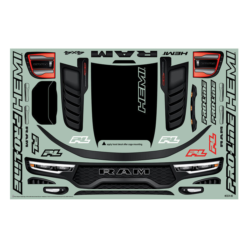 Pro-Line 1/5 Pre-Cut 2021 Ram 1500 Clear Body: X-MAXX Item No. Pro-Line Racing (PRO357417) Horizon Hobby
