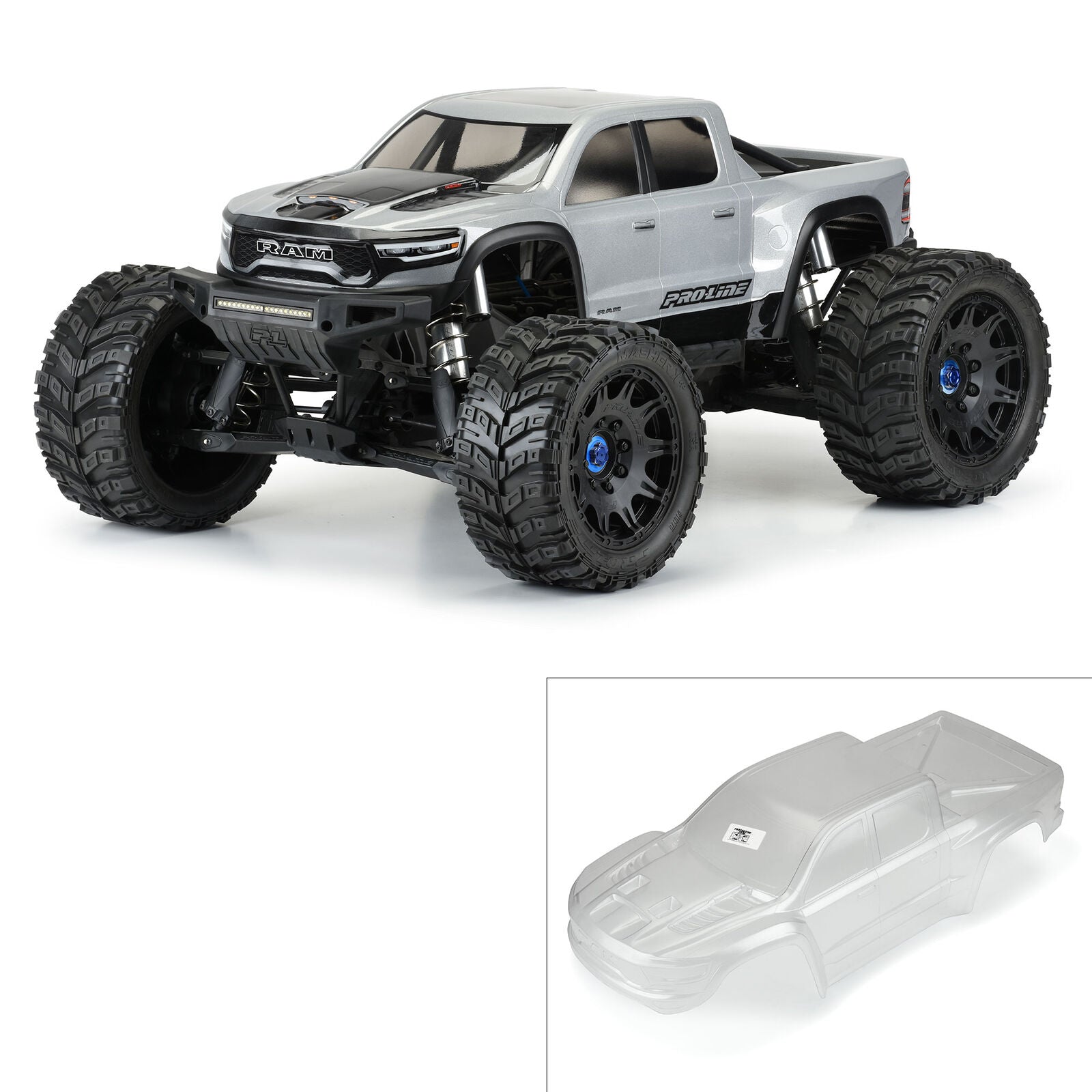 Pro-Line 1/5 Pre-Cut 2021 Ram 1500 Clear Body: X-MAXX Item No. Pro-Line Racing (PRO357417) Horizon Hobby