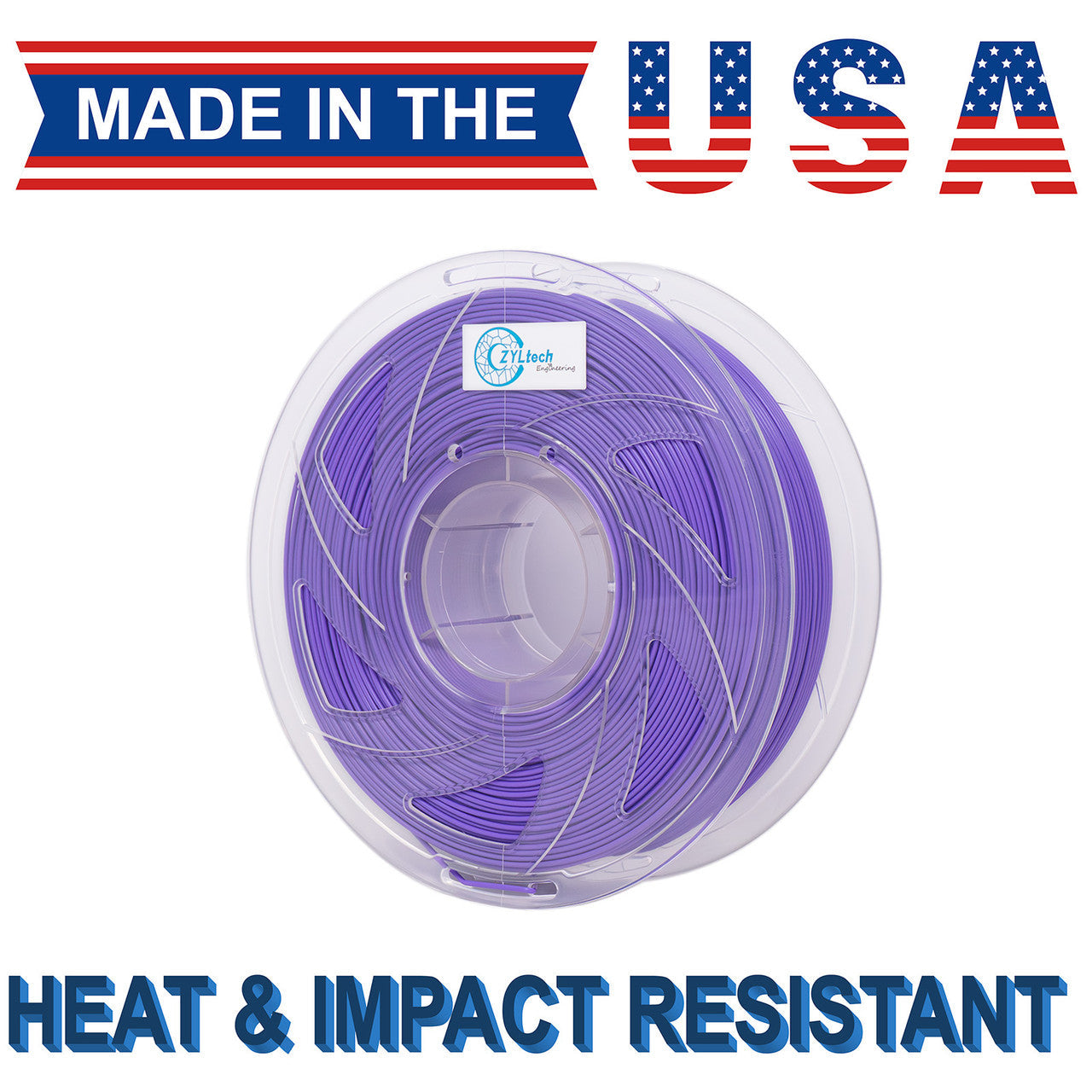 High Temperature Tough PLA 1.75 mm 1 kg 2.2 lbs ZYLtech