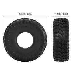 INJORA 1.0" 61*21mm Soft All Terrain Tires (T1009) (4) INJORA