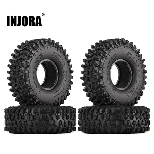 INJORA 4PCS 1.9" 120*42mm Rubber Tires Tyres for 1/10 RC Crawler (CRAW20161023) INJORA