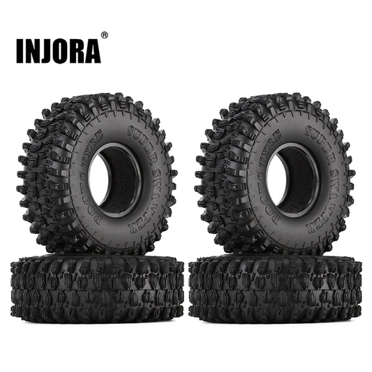 INJORA 4PCS 1.9" 120*42mm Rubber Tires Tyres for 1/10 RC Crawler (CRAW20161023)
