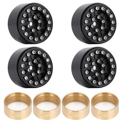 INJORA 1.0" 6-Spokes CNC Aluminum Beadlock Wheel Rims for 1/24 RC Crawlers (4) (W1022)