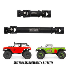 INJORA Steel Front & Rear Center Drive Shafts for Axial SCX24 Deadbolt Betty (SCX24-42)