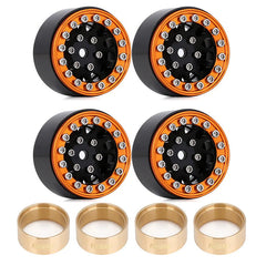 INJORA 1.0" 12-Spokes Beadlock Aluminum Wheel Rims for 1/24 RC Crawlers (4) (W1049)