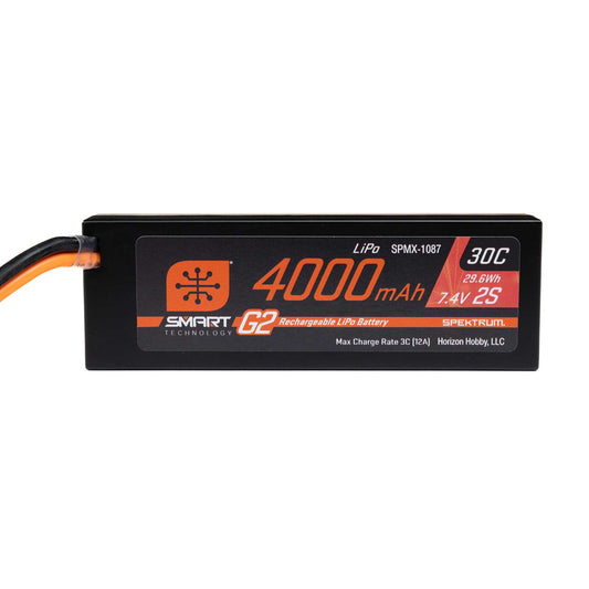 Spektrum 7.4V 4000mAh 2S 30C Smart G2 Hardcase LiPo Battery: IC5 (SPMX-1087)