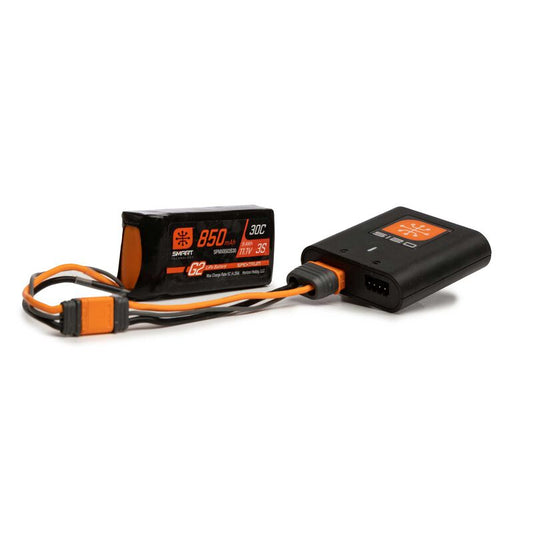 Spektrum Smart Powerstage Air Bundle: 850mAh 3S G2 LiPo Battery / S120 Charger (SPMXPSA100)