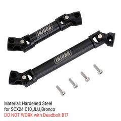 INJORA Steel Front Rear Center Drive Shafts for SCX24 C10 JLU Bronco Base Camp (SCX24-43) INJORA