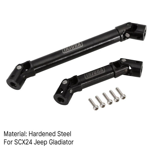 INJORA Steel Front Rear Center Drive Shafts for Axial SCX24 Gladiator Power Wagon INJORA